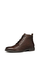 Geox Men's Brown Terence Lace-Up Leather Combat Boots | Derimod Geox Men's Brown Terence Lace-Up Leather Combat Boots | Derimod