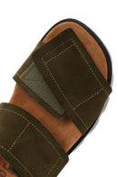Camper Men's Green Brutus Leather Sandals | Derimod Camper Men's Green Brutus Leather Sandals | Derimod