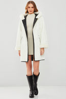 Verona Kadın Siyah Çift Taraflı Teddy Deri Kaban | Derimod Verona Kadın Siyah Çift Taraflı Teddy Deri Kaban | Derimod