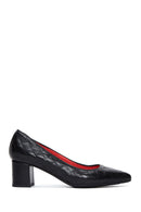 Women's Leather Gritti For Derimod Quilted Heeled Shoes | Derimod Women's Leather Gritti For Derimod Quilted Heeled Shoes | Derimod