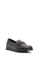 Kadın Siyah Toka Detaylı Deri Comfort Loafer | Derimod Kadın Siyah Toka Detaylı Deri Comfort Loafer | Derimod
