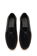Erkek Siyah Süet Deri Casual Loafer | Derimod Erkek Siyah Süet Deri Casual Loafer | Derimod