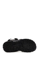 Erkek Siyah Bantlı Nubuk Deri Casual Sandalet | Derimod Erkek Siyah Bantlı Nubuk Deri Casual Sandalet | Derimod