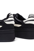 Kadın Siyah Bağcıklı Kalın Tabanlı Sneaker | Derimod Kadın Siyah Bağcıklı Kalın Tabanlı Sneaker | Derimod
