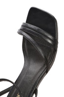 Women's Black Ankle Strap Heeled Patent Leather Sandals | Derimod Women's Black Ankle Strap Heeled Patent Leather Sandals | Derimod