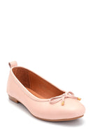 Women's Leather Bow Detailed Ballerinas | Derimod Women's Leather Bow Detailed Ballerinas | Derimod