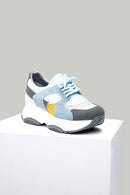 High-Based Colorful Women's Leather Sneaker | Derimod High-Based Colorful Women's Leather Sneaker | Derimod