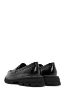Kadın Siyah Rugan Deri Maskülen Loafer | Derimod Kadın Siyah Rugan Deri Maskülen Loafer | Derimod