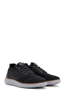 Men's Black Fabric Sneakers | Derimod Men's Black Fabric Sneakers | Derimod