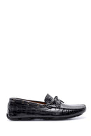 Erkek Kroko Detaylı Deri Loafer | Derimod Erkek Kroko Detaylı Deri Loafer | Derimod
