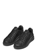 Geox Men's Black U Aerantis A - Tumb Laced Leather Sneaker | Derimod Geox Men's Black U Aerantis A - Tumb Laced Leather Sneaker | Derimod