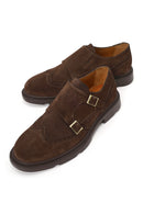 Male Brown Buckled Suede Casual Shoes | Derimod Male Brown Buckled Suede Casual Shoes | Derimod