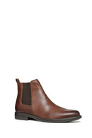 Geox Men's Brown Terence Leather Chelsea Boots | Derimod Geox Men's Brown Terence Leather Chelsea Boots | Derimod
