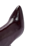 Derimod Gritti Women's Burgundy Zippered Thick Heeled Patent Leather Boots | Derimod Derimod Gritti Women's Burgundy Zippered Thick Heeled Patent Leather Boots | Derimod