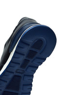 Men's Navy Blue Leather Sneaker | Derimod Men's Navy Blue Leather Sneaker | Derimod