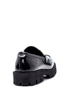 Women's Leather Patent Leather Buckle Loafer | Derimod Women's Leather Patent Leather Buckle Loafer | Derimod