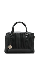 Kadın Siyah Uzun Askılı Baskılı Kol Çantası | Derimod Kadın Siyah Uzun Askılı Baskılı Kol Çantası | Derimod