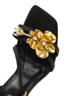 Women's Black Accessory Detailed Thin Heel Sandals | Derimod Women's Black Accessory Detailed Thin Heel Sandals | Derimod