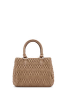 Kadın Camel Uzun Askılı Kapitone Kol Çantası | Derimod Kadın Camel Uzun Askılı Kapitone Kol Çantası | Derimod