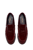 Kadın Bordo Deri Maskülen Loafer | Derimod Kadın Bordo Deri Maskülen Loafer | Derimod