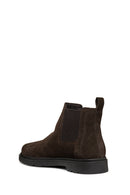 Geox Men's Brown Spherica Ec1 Suede Leather Chelsea Boots | Derimod Geox Men's Brown Spherica Ec1 Suede Leather Chelsea Boots | Derimod
