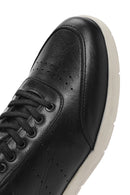 Erkek Siyah Bağcıklı Deri Casual Sneaker | Derimod Erkek Siyah Bağcıklı Deri Casual Sneaker | Derimod