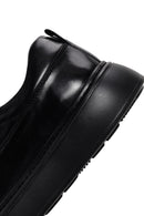 Men's Black Lace-up Thick-Sole Leather Sneaker | Derimod Men's Black Lace-up Thick-Sole Leather Sneaker | Derimod