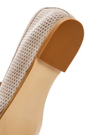 Women's Beige Mesh Suede Leather Loafer | Derimod Women's Beige Mesh Suede Leather Loafer | Derimod