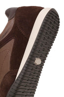 Woman Brown Lace-up Suede Leather Sneaker | Derimod Woman Brown Lace-up Suede Leather Sneaker | Derimod