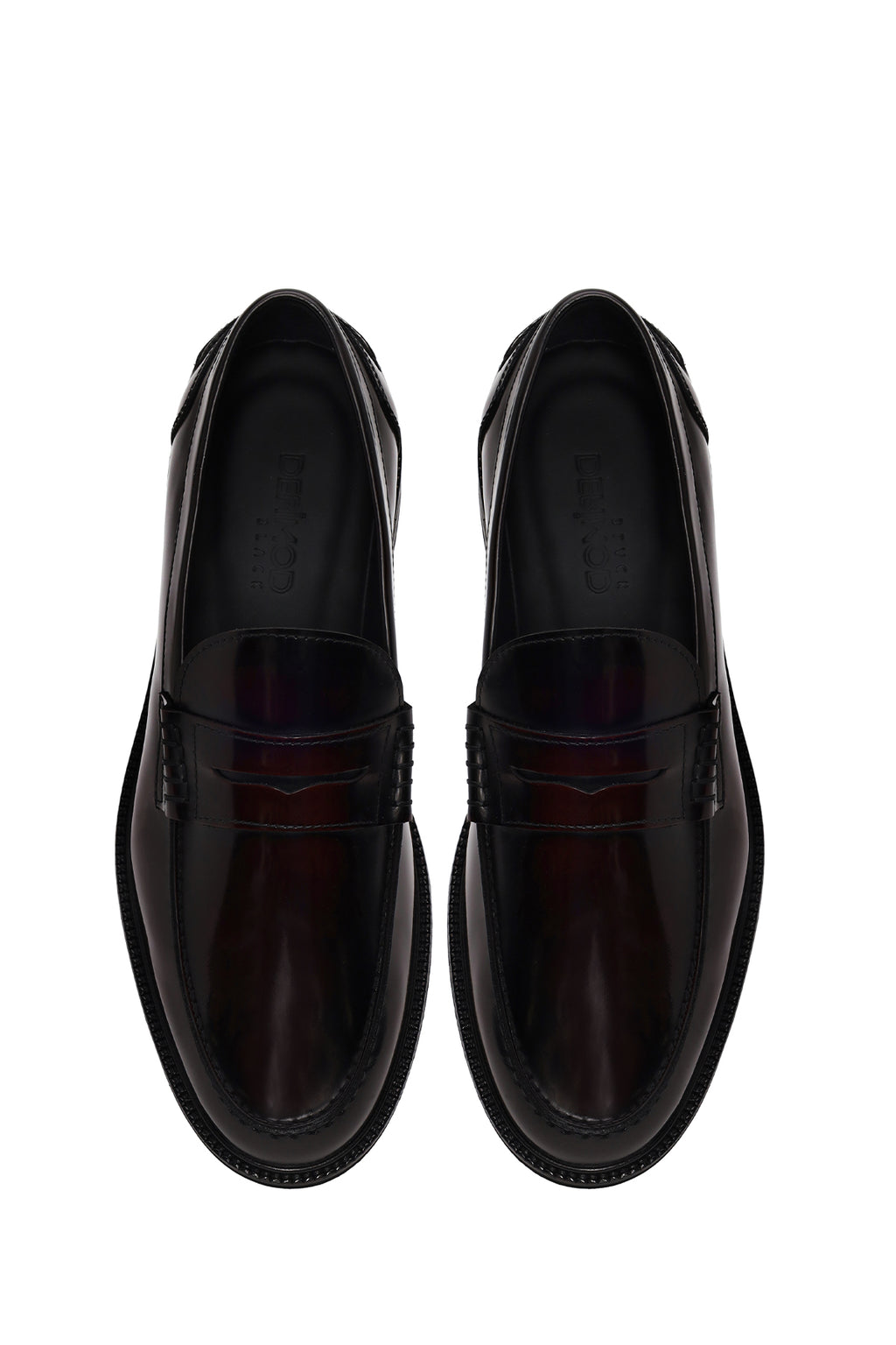 Erkek Bordo Deri Casual Loafer
