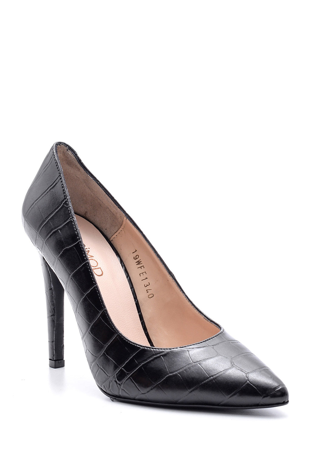 Kadın Kroko Desenli Stiletto