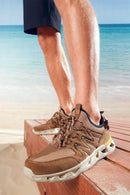 Erkek Bej Bağcıklı Kalın Tabanlı Deri Sneaker | Derimod Erkek Bej Bağcıklı Kalın Tabanlı Deri Sneaker | Derimod