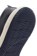 Erkek Lacivert Bağcıklı Deri Sneaker | Derimod Erkek Lacivert Bağcıklı Deri Sneaker | Derimod