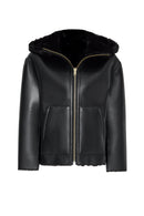 Gardena Women's Black Double-Sided Teddy Coat | Derimod Gardena Women's Black Double-Sided Teddy Coat | Derimod