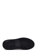 Erkek Siyah Bağcıklı Deri Sneaker | Derimod Erkek Siyah Bağcıklı Deri Sneaker | Derimod