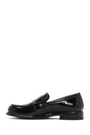 Women's Black Patent Leather Masculine Loafer | Derimod Women's Black Patent Leather Masculine Loafer | Derimod