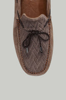 Printed Mink Men's Leather Loafer | Derimod Printed Mink Men's Leather Loafer | Derimod