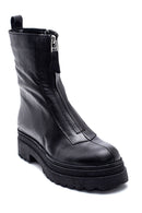 Women's Zippered Leather Boots | Derimod Women's Zippered Leather Boots | Derimod