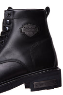 Harley Davidson Men's Black Leather Gibson Boots | Derimod Harley Davidson Men's Black Leather Gibson Boots | Derimod