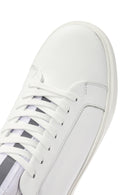Erkek Beyaz Bağcıklı Deri Sneaker | Derimod Erkek Beyaz Bağcıklı Deri Sneaker | Derimod