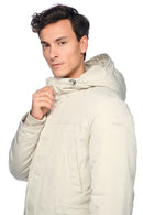 Geox Men's Beige Norwolk Fur Detailed Coat | Derimod Geox Men's Beige Norwolk Fur Detailed Coat | Derimod