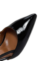 Women's Black Open-Back Heeled Leather Shoes | Derimod Women's Black Open-Back Heeled Leather Shoes | Derimod