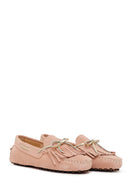 Woman Powder Tasselled Suede Loafer | Derimod Woman Powder Tasselled Suede Loafer | Derimod
