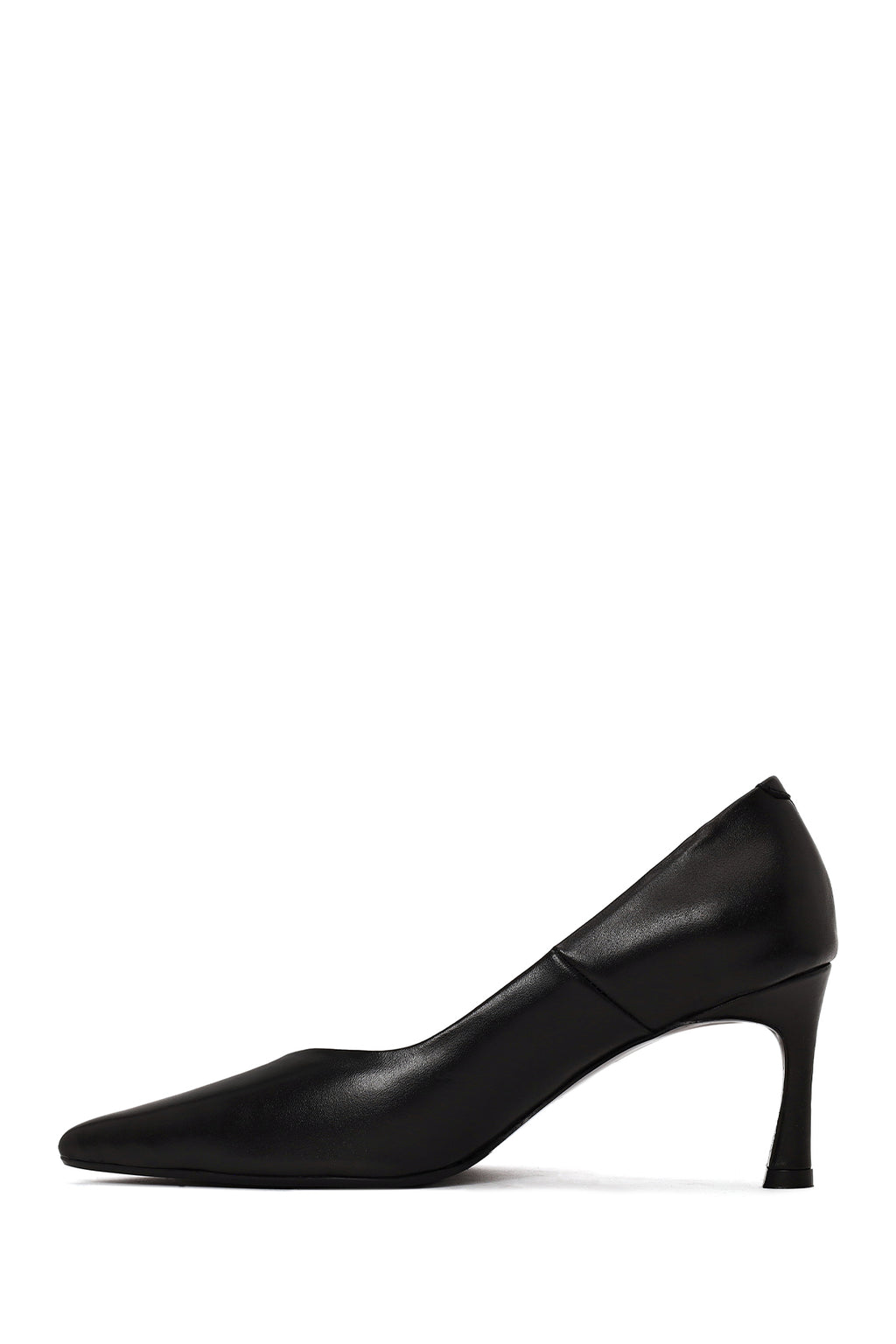 Kadın Siyah İnce Topuklu Deri Stiletto