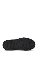 Erkek Siyah Bağcıklı Kalın Tabanlı Deri Sneaker | Derimod Erkek Siyah Bağcıklı Kalın Tabanlı Deri Sneaker | Derimod