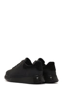 Men's Black Lace-up Thick-Sole Leather Sneaker | Derimod Men's Black Lace-up Thick-Sole Leather Sneaker | Derimod