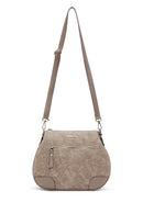 Women's Beige Long Strap Nubuck Crossbody Bag | Derimod Women's Beige Long Strap Nubuck Crossbody Bag | Derimod