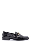 Kadın Deri Kroko Desenli Loafer | Derimod Kadın Deri Kroko Desenli Loafer | Derimod
