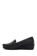Kadın Siyah Dolgu Topuk Loafer | Derimod Kadın Siyah Dolgu Topuk Loafer | Derimod