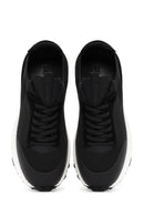 Derimod Zero Erkek Siyah Bağcıklı Kalın Tabanlı Kumaş Sneaker | Derimod Derimod Zero Erkek Siyah Bağcıklı Kalın Tabanlı Kumaş Sneaker | Derimod